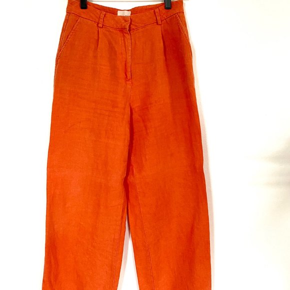 PALOMA WOOL Orange Linen Pant Suit Set - Picture 5 of 8
